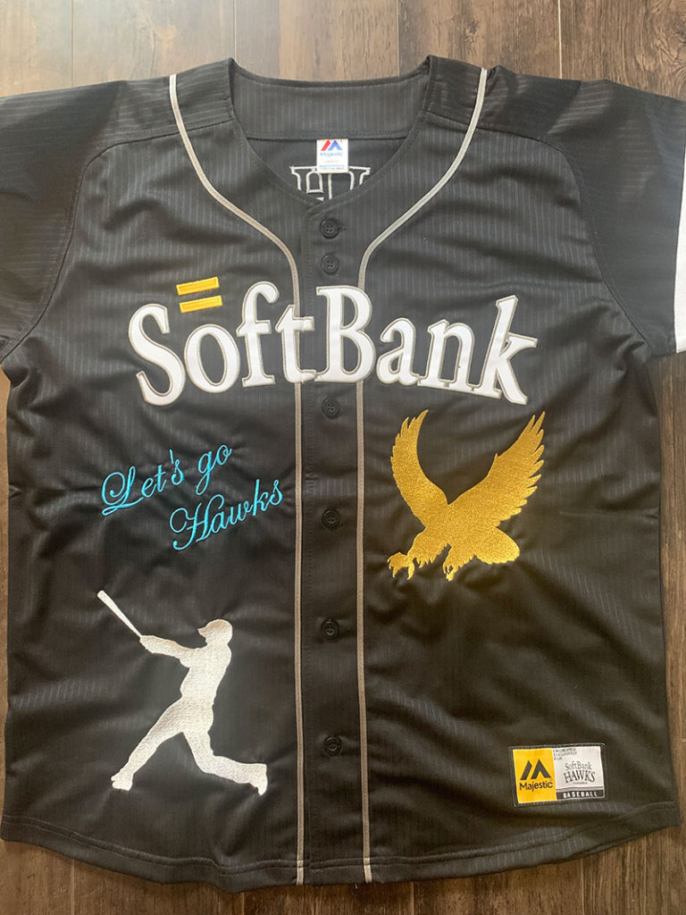 ソフトバンクホークス　栗原選手　ユニフォーム刺繍